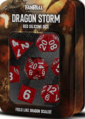 FanRoll - Dragon Storm Silicone Dice: Red Dragon Scales